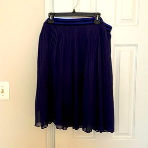 A New Day navy blue pleated midi skirt size XXL